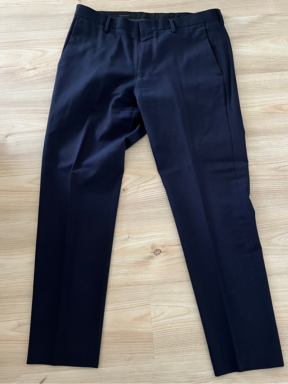 Men's J. Crew Navy Blue Ludlow Traveler Flat Front Dress Pants Size 32